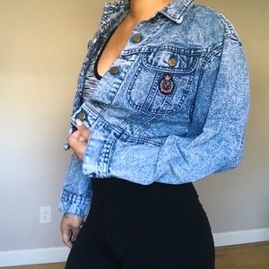 Vintage Cropped Jean Jacket by Lee.
